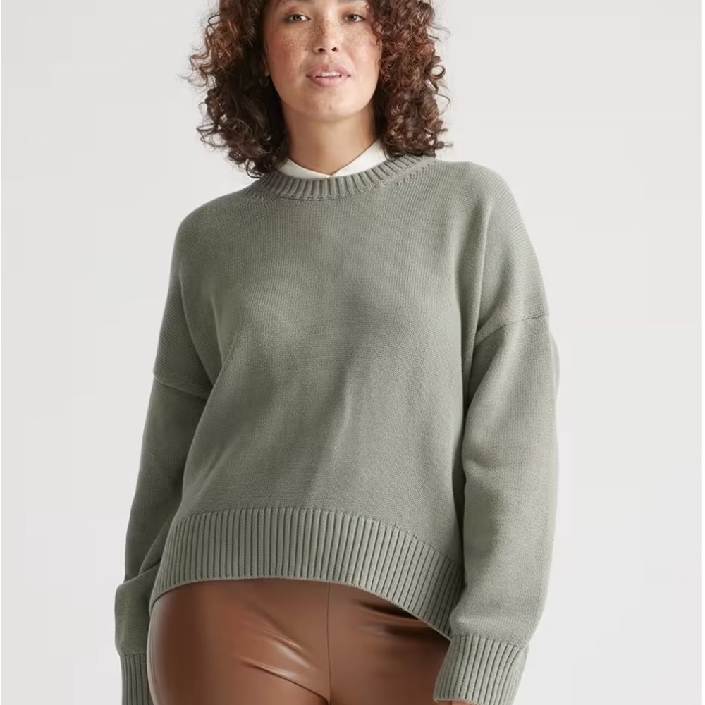 Quince 100% Organic Cotton Boyfriend Crew Sweater